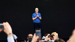Apple Tim Cook vezérigazgató egy nemrégiben tartott vállalati rendezvényen (Kép forrása: Apple)