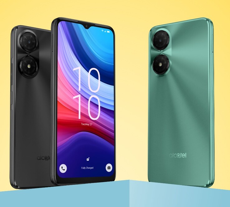 Az Alcatel 3 (2025) teakék és űrszürke színben kapható. (Kép forrása: Alcatel)