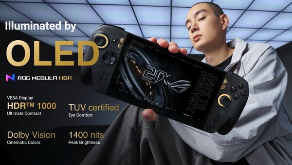 A ROG Ally X20 az első Asus kéziszámítógép OLED kijelzővel.