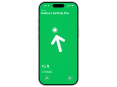 Precision Az AirPods Pro keresési funkciója. (Kép forrása: Apple)