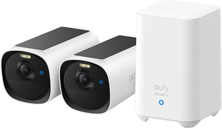 Az eufyCam E40 csomag két E40 kamerát és a HomeBase 2-t tartalmazza. (Kép forrása: eufy)