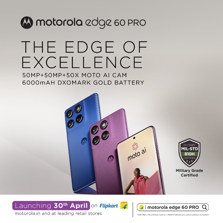 Az Edge 60 Pro új bemutató plakátja. (Forrás: Motorola IN)