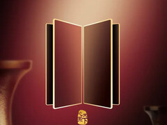 A Samsung új teaserje inkább egy hagyományos, könyv stílusú összecsukhatónak tűnik, mint a pletykált háromrétegű okostelefonnak. (Kép forrása: Samsung)