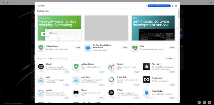 A Docker App Store a ZimaOS-ban