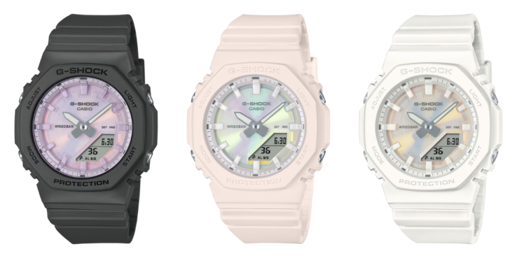 Balról jobbra: GMAP2100PC1A, GMAP2100PC4A és GMAP2100PC7A. (Kép forrása: Casio)