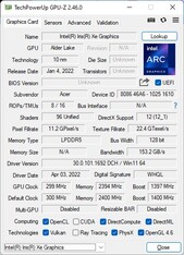 GPU-Z Intel Iris Xe Graphics