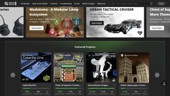 Az új crowdfunding oldal (fent látható) még csak a bevezetési fázisban van, de már most számos érdekes projektet tartalmaz (Kép forrása: MakerWorld)