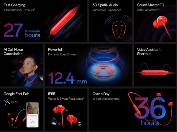 A OnePlus Bullets Wireless Z3 térhatású hanggal és négy hangbeállítással rendelkezik. (Kép forrása: OnePlus)
