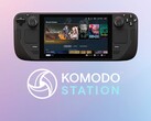 Gőzfedélzet a Komodo Station logójával