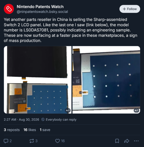 A Nintendo Patents Watch bemutatja az új Switch 2 LCD-képernyőt
