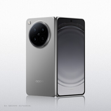 Az Oppo Find N6 eredeti titán színben.