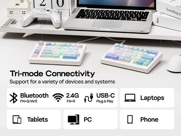 A Bluetooth és a 2,4 GHz-es kapcsolat támogatott. (Kép forrása: Epomaker)