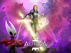 Aeterna Lucis banner a Silksongból származó Hornettel (Kép forrása: Sony PlayStation, Team Cherry szerkesztéssel)
