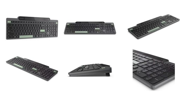 A Lenovo Self-Charging Bluetooth Keyboard egyelőre csak fekete színben kapható. (Kép forrása: Lenovo)