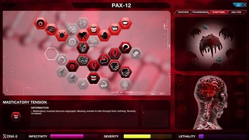 A képen: Egy játékmenet-képernyőkép a Plague Inc: Evolved című játékból.