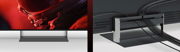 A legújabb Bravia HDTV-khez Mirage állványok tartoznak, amelyek lencsés lencsékkel szórják a fényt, így elrejtve a mögöttük lévő kábeleket.