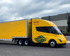 A Tesla Semi tesztelése a DHL-nél. (Kép forrása: DHL)