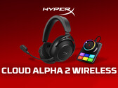 A HyperX Cloud Alpha 2 vezeték nélküli fejhallgató egy bázisállomással érkezik. A képen: egy promóciós kép a szettről. (Kép forrása: HP - szerkesztve)