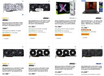RTX 5070 Ti ár a Newegg-en. (Kép forrása: Newegg)