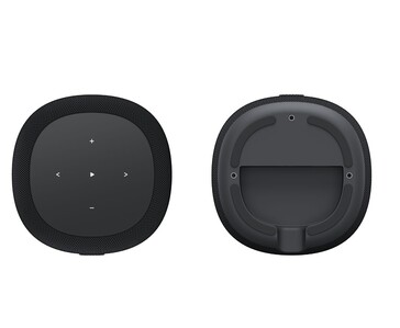 WiiM Sound Lite felső paneles érintésvezérlő és alsó rögzítési terület (Kép forrása: WiiM)