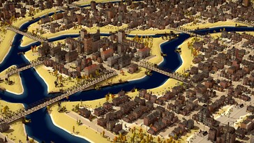 Egy várost ábrázoló kép a City of Gangsters játékból.