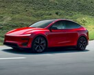Az új Tesla Model Y Ultra Red színben (Kép forrása: Tesla)