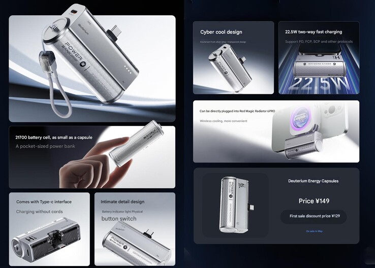 A power bank főbb jellemzői (Kép forrása: RedMagic - gépi fordítás)