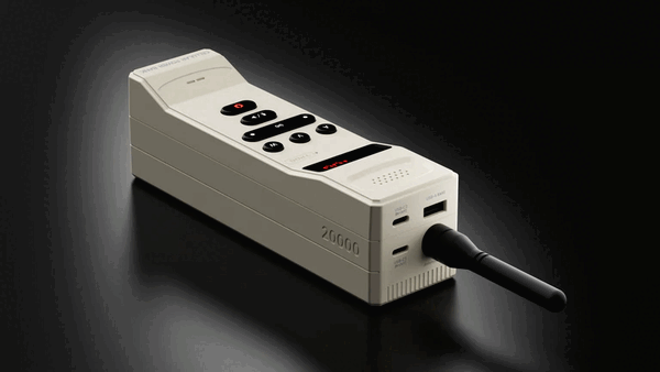A Trozk Cellular Power Bank három USB-csatlakozóval és egy levehető antennával rendelkezik.