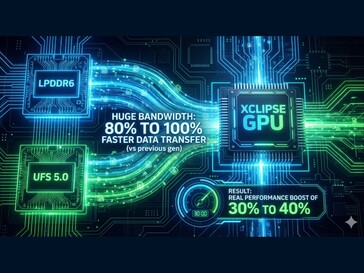 Az AI által generált kép a GPU-teljesítmény javulását mutatja. (Kép forrása: Kaulenda on X)