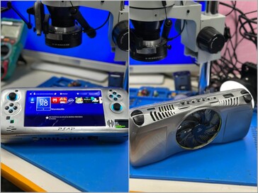 A PS4 kezdőképernyője és a kézi konzol teteje.