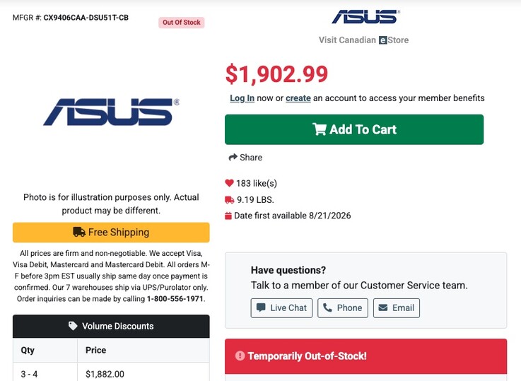 A hamarosan megjelenő Asus CX9406 Googlebook várhatóan meglehetősen drága lesz, ha a kiszivárgott árlistákból lehet következtetni.