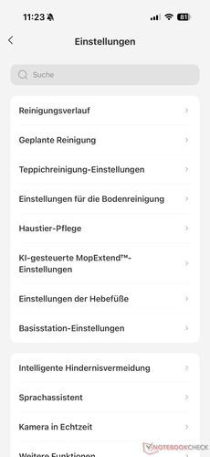 Beállítások menü