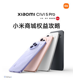 A Xiaomi Civi 5 Pro négy színben lesz kapható. (Kép forrása: Xiaomi)