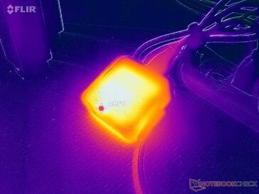Az AC-adapter hőmérséklete meghaladja a 43 °C-ot, ha nagy terhelés mellett működik