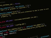 PHP-forráskód egy sötét képernyőn