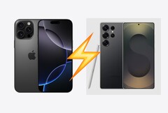 A Samsung Galaxy S25 Ultra a PhoneBuff sebességtesztjében az iPhone 16 Pro Max-nak adott esélyt. (Kép forrása: Apple, Samsung, szerk.)