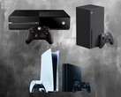 Xbox One, Xbox Series X, PS4 és PS5 konzolok a képen (Kép forrása: Microsoft Gaming, Sony PlayStation, szerkesztés)