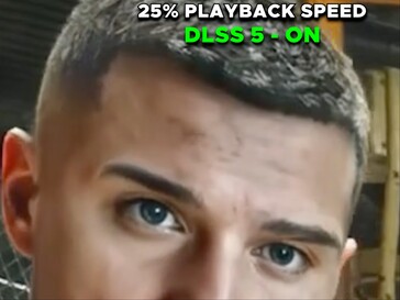 Egy Starfield karakter hajjal a fején, DLSS-sel a fején.