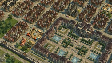 Egy kép, amely az Anno 1404 – History Edition című játékban szereplő várost ábrázolja.