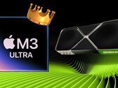 A Apple M3 Ultra SoC a korai GFXBench eredményekben ragyog, és az Nvidia és az AMD csúcskategóriás asztali GPU-jaival vívja meg a csatát. (Kép forrása: Apple, Nvidia, szerk.)