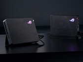 Az Asus a ROG XG Mobile 2025 eGPU-khoz egy egyszerű állványt mellékel. (Kép forrása: Asus)
