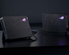 Az Asus a ROG XG Mobile 2025 eGPU-khoz egy egyszerű állványt mellékel. (Kép forrása: Asus)