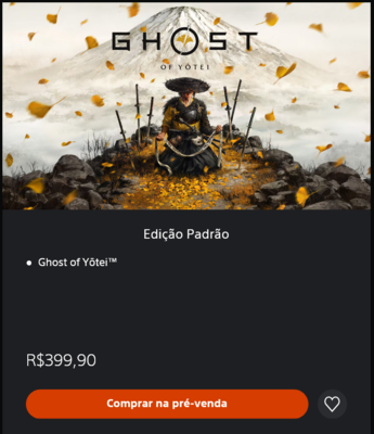 Ghost of Yotei Brazil PS Store ár (Kép forrása: screenshot, Brazil PlayStation Store)