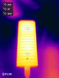 Hőképződés a stresszteszt során (alul)