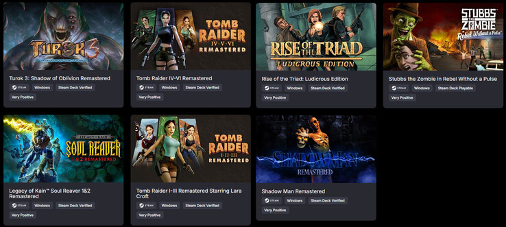 A csomagban található összes játék (Kép forrása: Green Man Gaming)