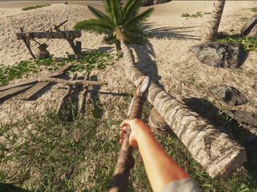 A Stranded Deep kezdeti szakaszában a favágás az egyik fő feladat.