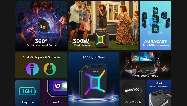 A hangszóró akár 300 watt csúcsteljesítményt is kínál