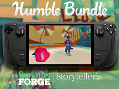 A Serenity Forge kollekció összes játéka megvásárolható minimum $12-os befizetésért: A Smile For Me-t futtató Steam Deck. (Kép forrása: Humble Bundle és Steam - szerk.)
