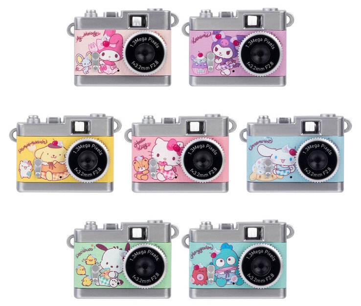 A Kenko Tokina Pieni II játékkamerából hét Sanrio karakteres modell áll rendelkezésre. (Kép forrása: Kenko Tokina)