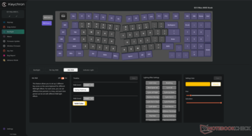 Keychron Launcher RGB zóna testreszabási lehetőségek. 